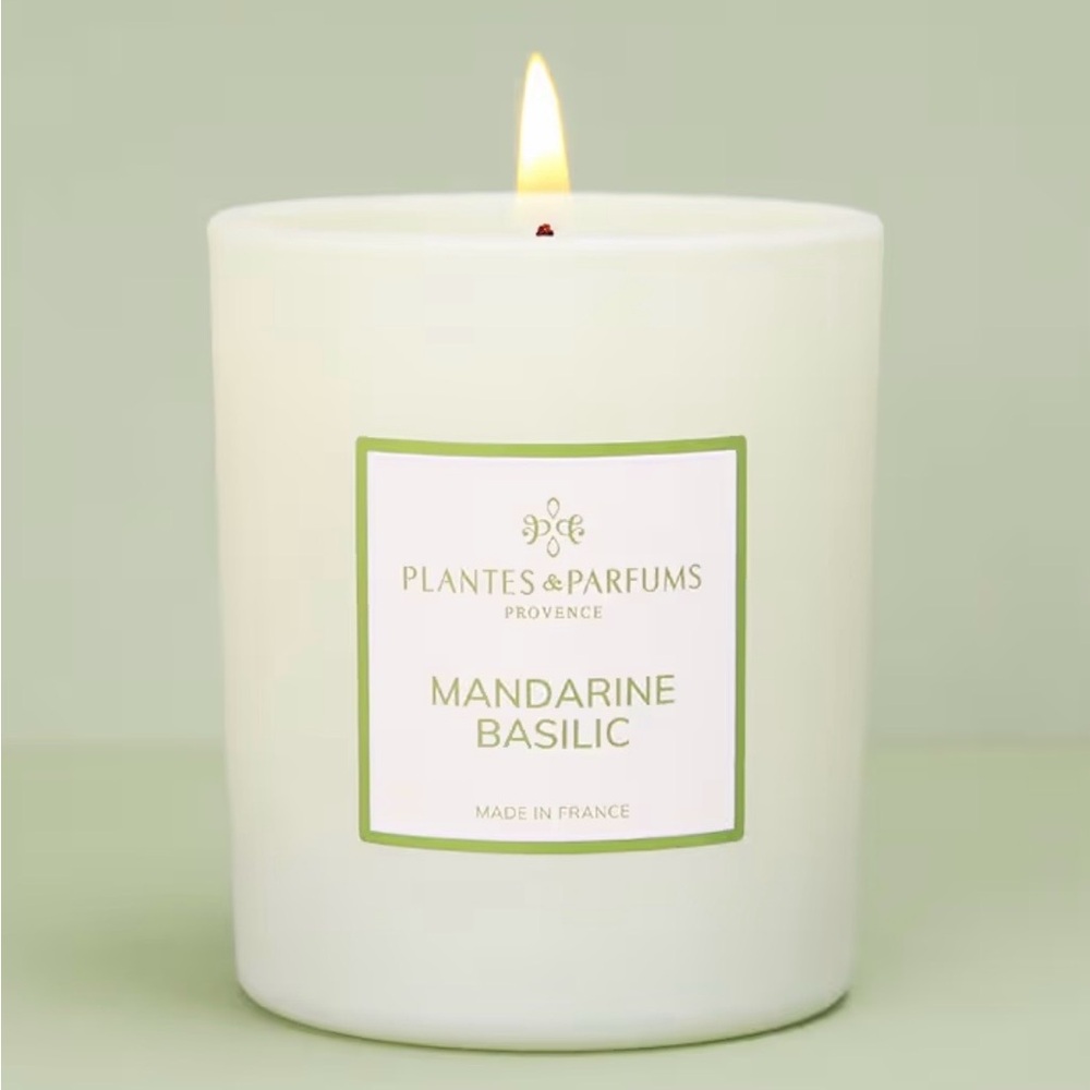 PLANTES & PARFUMS PROVENCE CANDLE Mandarine Basilic scent